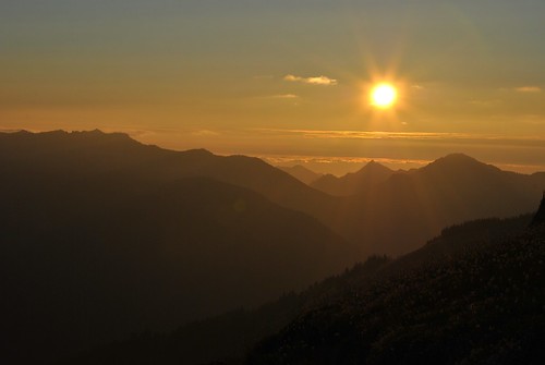 park sunset mountain mountains gold washington hurricane ridge alpine national wa olympic range