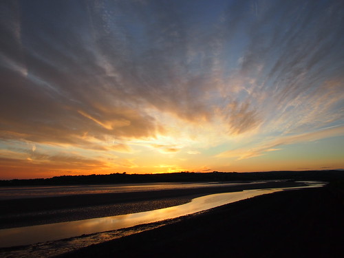 uk sunset summer southwales wales clouds river lumix day cloudy tide olympus estuary 14mm loughor 2013 epl3 swanseabaymumblesandgower