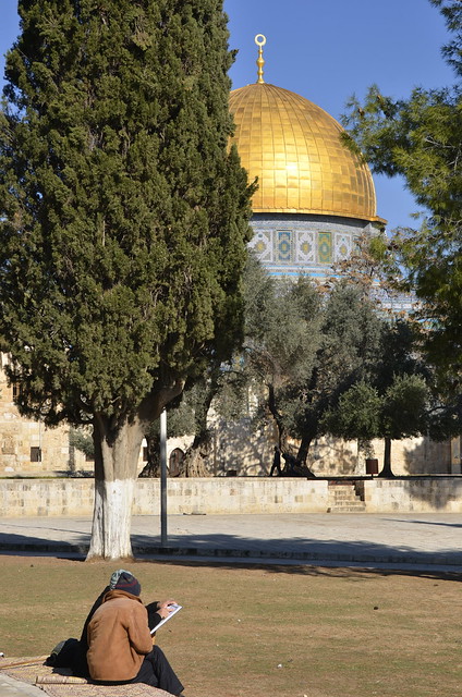 Face of Palestine, Dome of the Rock Mosque, Haram esh-Sharif, Old City, East Jerusalem, Occupied Palestine under Zionist Nazi State of Israel