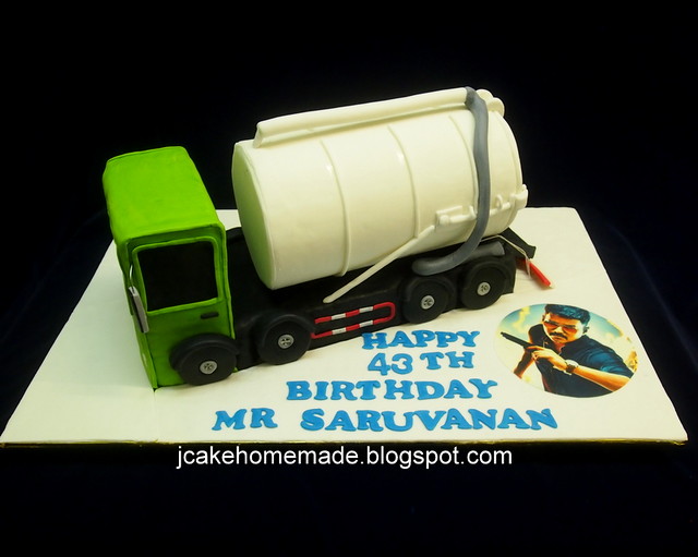 Sewage Truck brthday cake