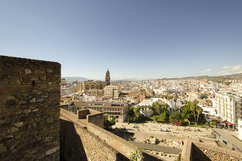 alcazaba malaga spain espana building architecture cityscape view