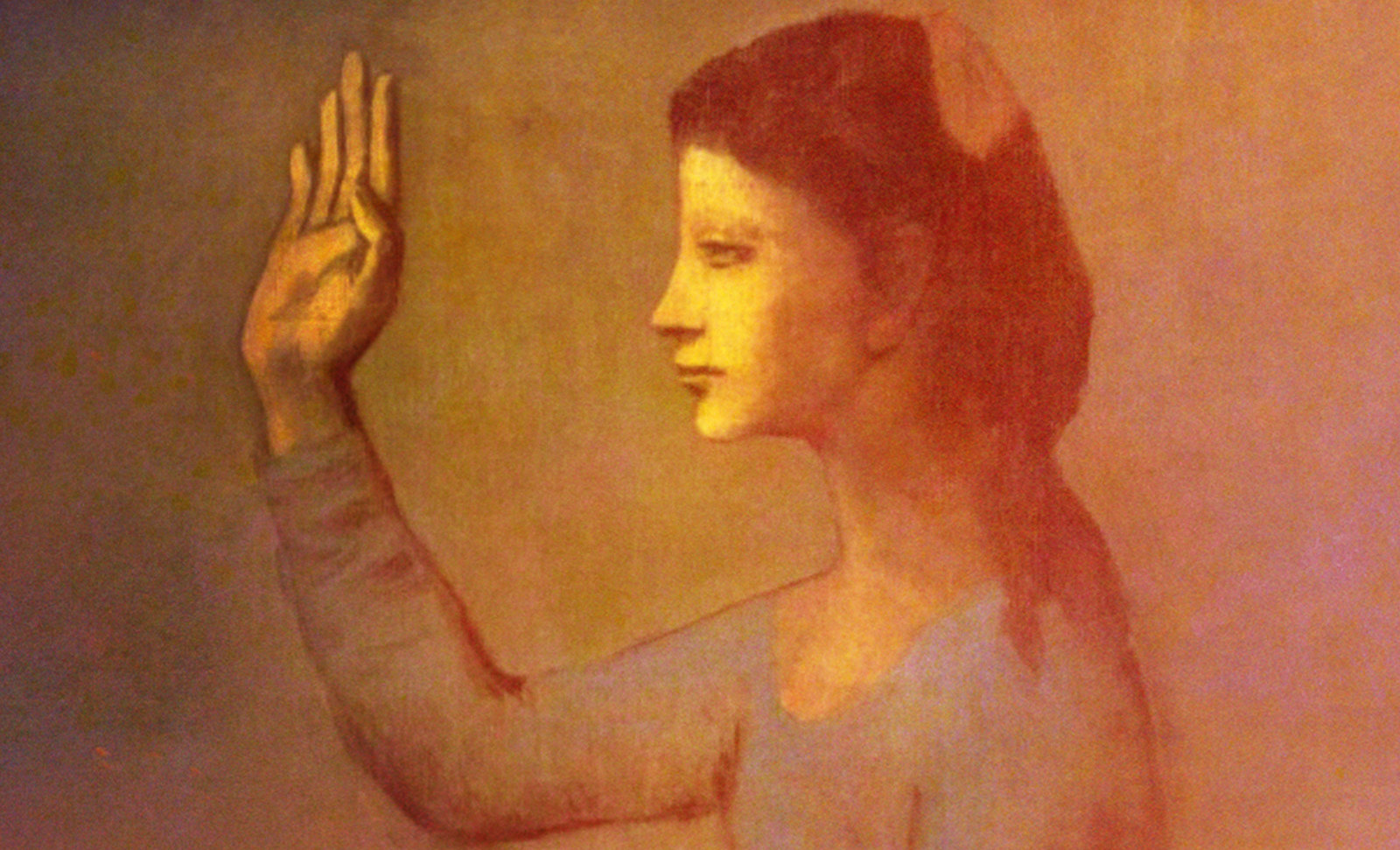Dama del Abanico, perceptualización de Pablo Picasso (1906), geometrización de Roberto Real de León (2012).