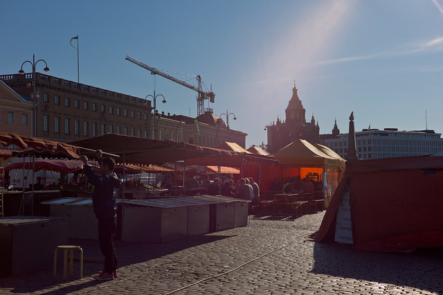 Setting Up the Market (Helsinki, Early Morning)