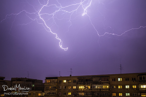 Lightning storm, Bucharest, 2013 by Daniel Mihai