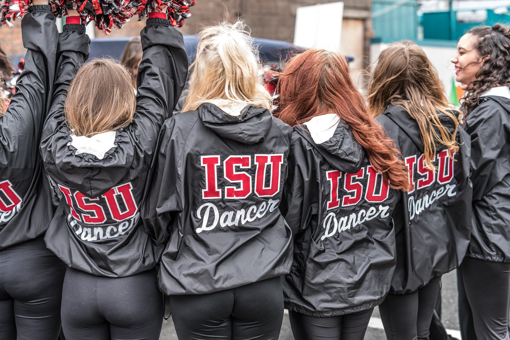 Illinois State University’s Big Red Marching Machine [The Dancers - St. Patricks Parade 2017]-125767