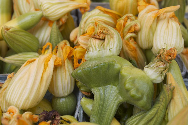 zucchini flowers from the market