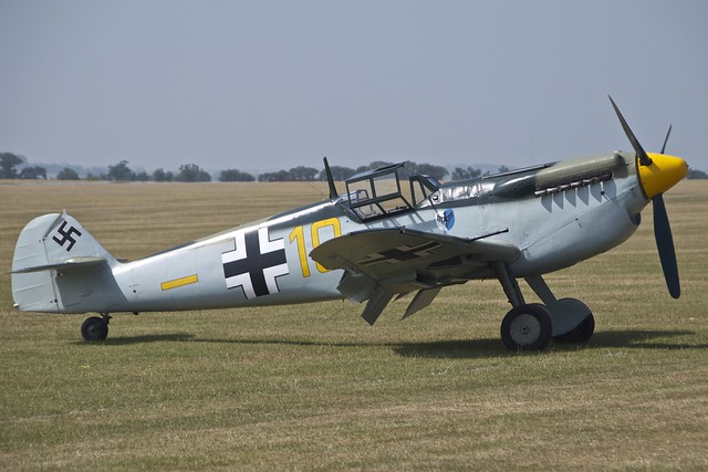 Hispano Buchon (Messerschmitt Bf 109) Yellow 10, Flying Legends Airshow, Duxford