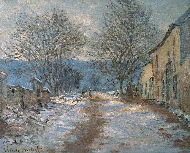 1886 Claude Monet Snow effect at Limetz1908 Monet Rio della salute(Museum Barberini Hasso Plattner Collection)(65 x 81 cm)