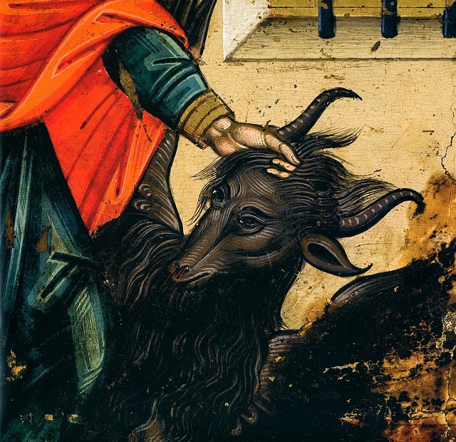 A demon in the form of a goat from a scene depicting the struggle of St. Marina - Late 18th c.