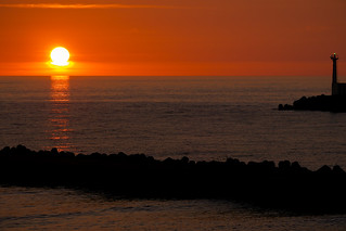 Sunset at Honjo over the Sea of Japan (本荘の夕方) (2012:20)