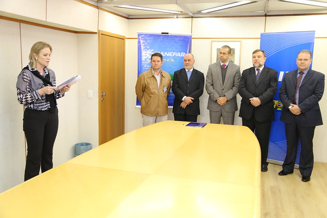Na Sanepar, para Assinatura de Benefícios de Saneamento aos Municípios do Paraná, com o Ministro Interino das Cidades