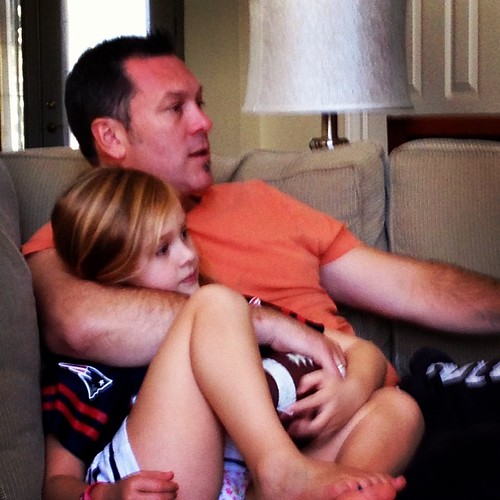 With my good luck charm. #GoPats | Aaron Strout | Flickr