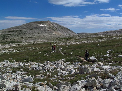 Hiking across the Snowy Range in Medicine Bow National Forest, Wyoming