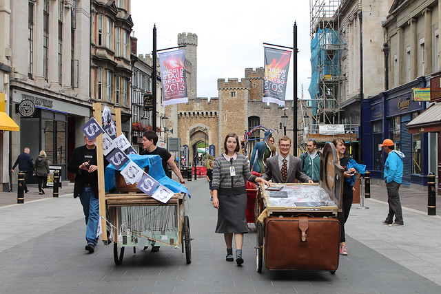 Market Carts visit Cardiff city centre