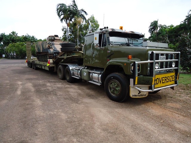 Australian Army International S2600 Truck, Defence Community Organisation Defence Families Expo,  Schweppes Pavilion at Darwin Turf Club, Northern Territory, Australia.