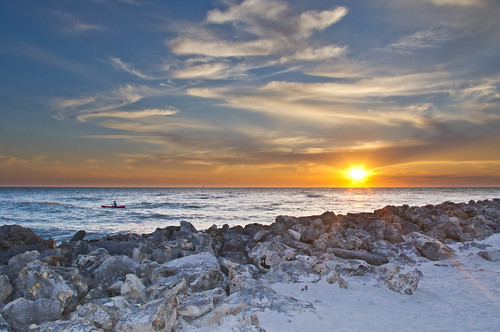 Sunset Kayaker by london.paul82, Clearwater Beach, Floridatravel sunset vacation beach water landscape pentax florida clearwaterbeach