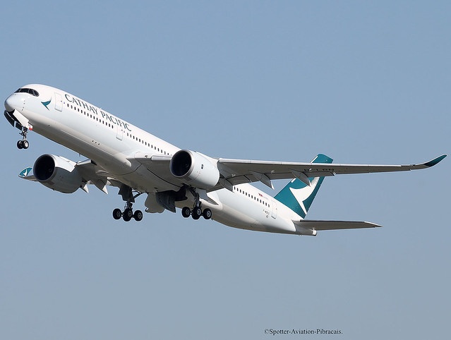 Cathay Pacific. Airbus A350-941. Second Flight test.