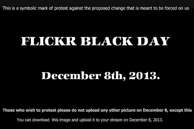 Flickr black day...
