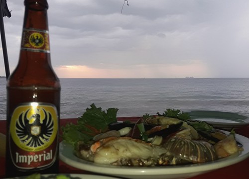 Pura Vida by drlopezfranco, costarica guanacaste playa beach brasilito beer cerveza imperial mariscos seafood sunset atardecer o