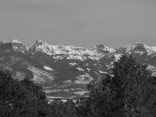 winter blackandwhite snow mountains rural colorado ridgway sanjuanmountains cimarronmountains