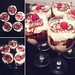 Mascarpone cream, Nutella and raspberries play on Tiramisu. Served in glasses so everyone in the house can have an individual dessert tomorrow. I cannot wait to eat it! So delicious. :ice_cream::thumbsup: Don't you just love the little things in life? :in