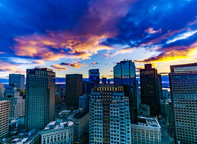 Boston Sunset - panorama merged