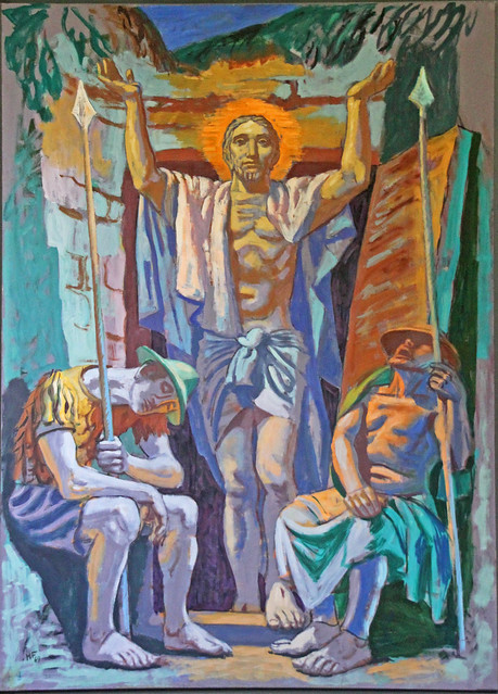 Resurrection painting by Hans Feibusch Chichester Cathedral