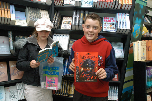 Young readers picking up new favourite reads in the bookshop
