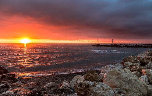 Sunrise, Roseto Degli Abruzzi by FrancescoMelchiorre, sea sun clouds sunrise canon landscape italia abruzzo rosetodegliabruzzi canon6d