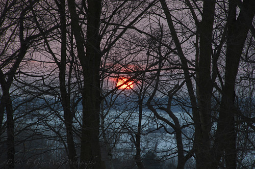 winter sunset ontario canada