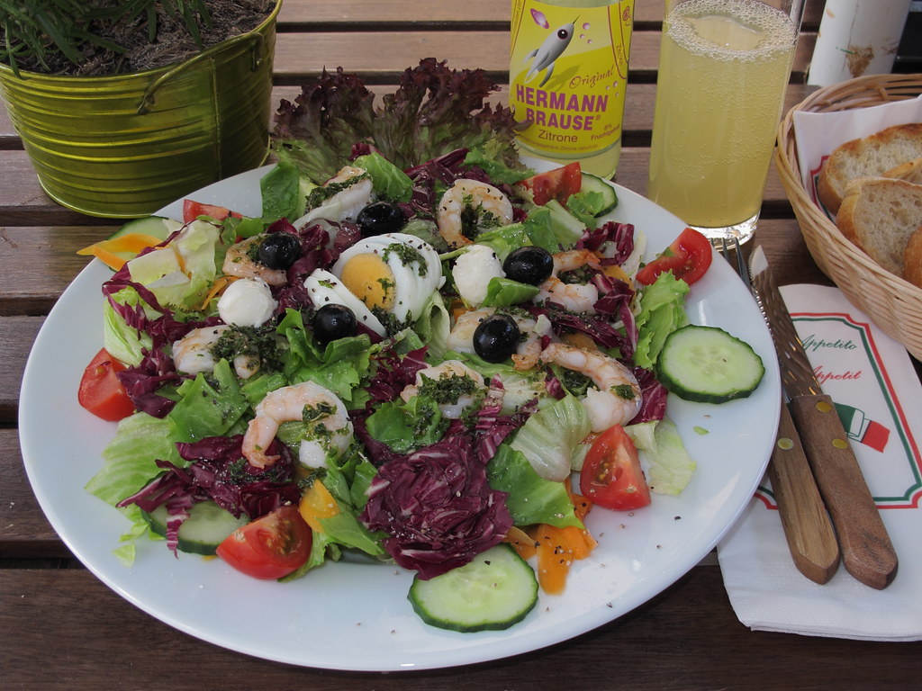 Supersalat mit Riesengarnelen im Restaurant Gatto Moro (Os… | Flickr