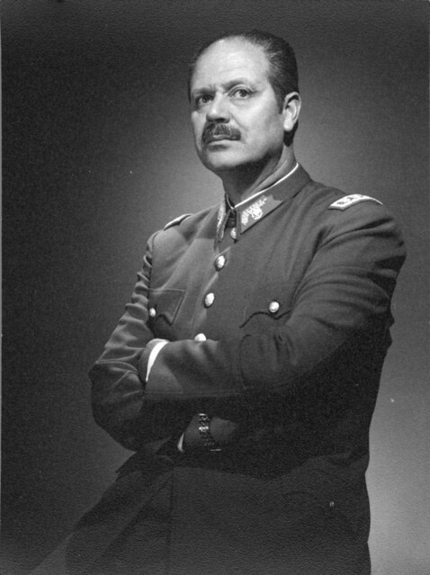 El General Hernan Brady Roche en un retrato de Jorge Opazo,  quien era al igual que Allende masón y tenía la confianza del Presidente.