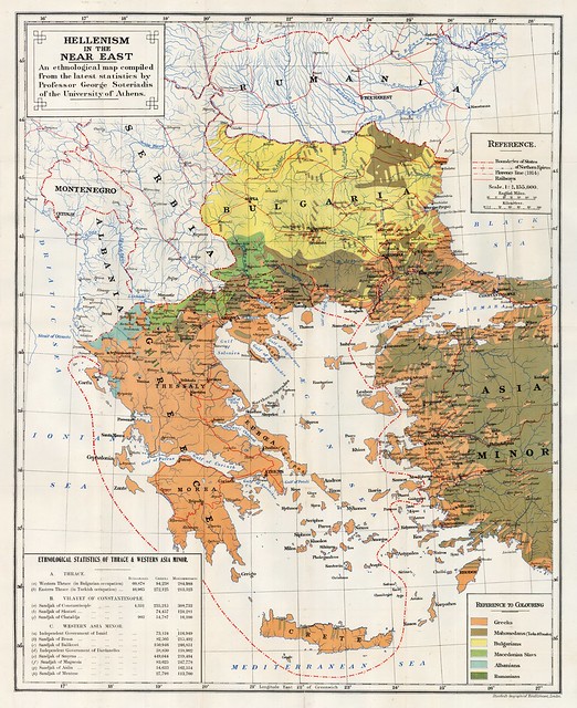 Ethnological map of Greece, 1918