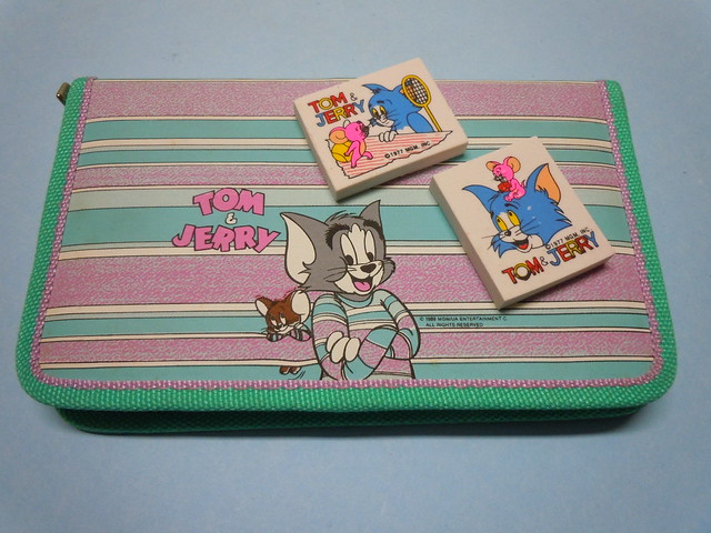 Tom & Jerry Erasers and Complete Pencil case