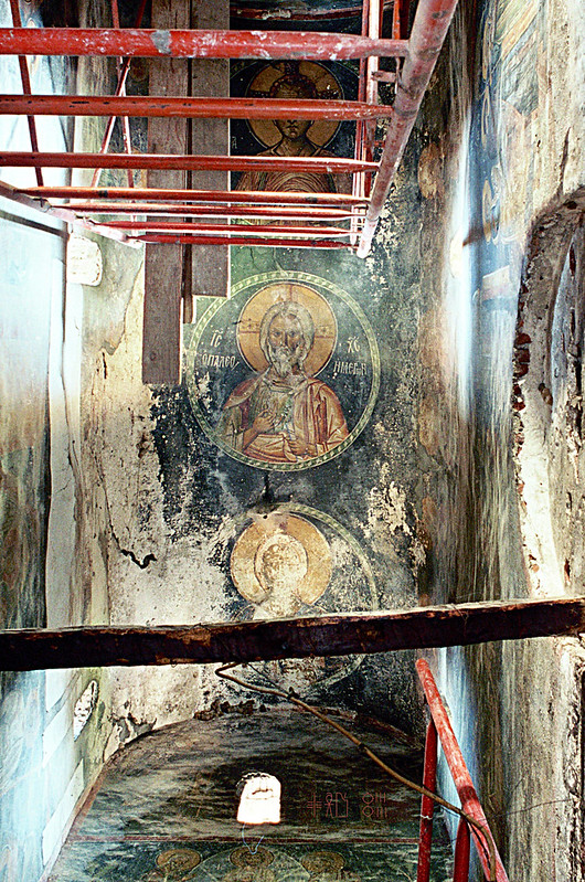 Pantokrator from the north aisle, St. Stephanos, Kastoria, April 2006