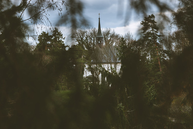 Church deep inside a forest