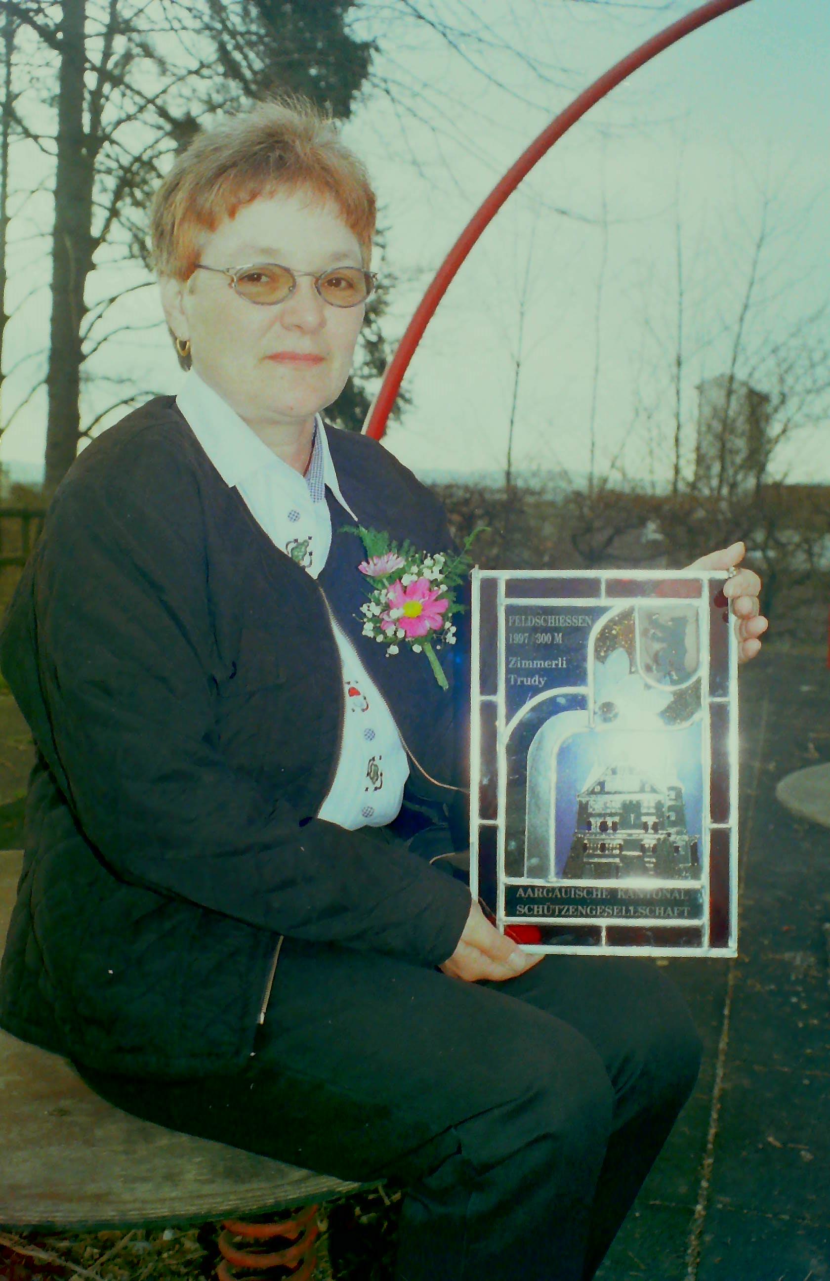Wappenscheiben Gewinnerin Trudi Zimmerli 1998