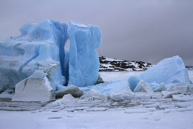 Beautiful blue ice