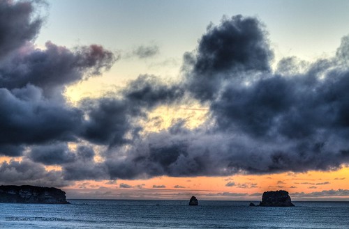 ocean sunset newzealand sun beach water clouds tasmansea hdr pointelizabeth canon600d blinkagain