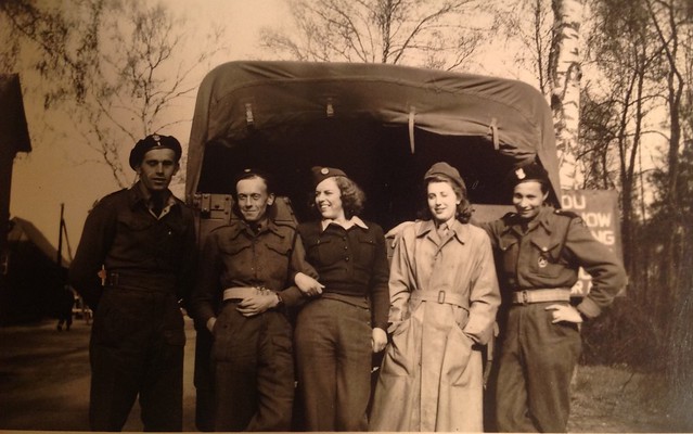 Hannie Rotman (2nd right) British Zone post war Germany