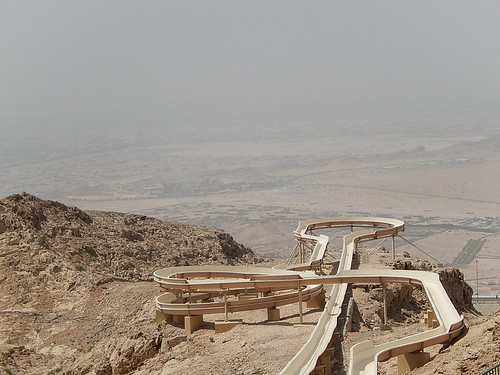 mountain haze view dry waterslide alain barren jebelhafeet