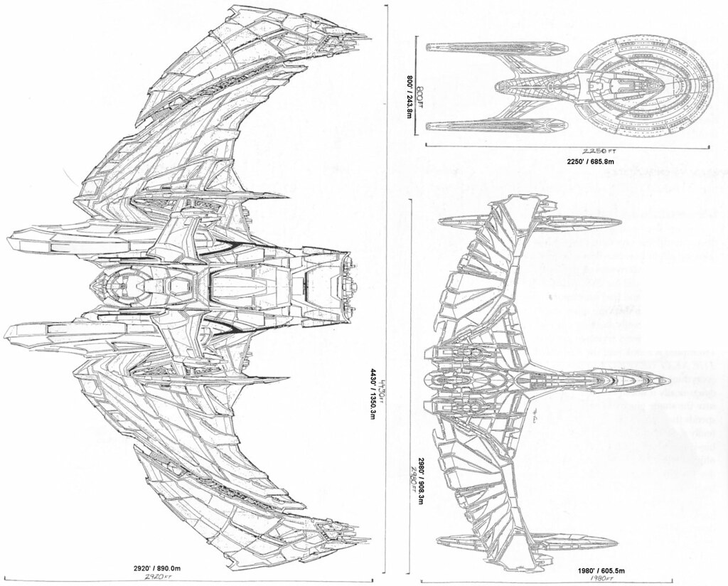 Size Comparison Chart Of The Romulan Warbird Valdore Rema Flickr