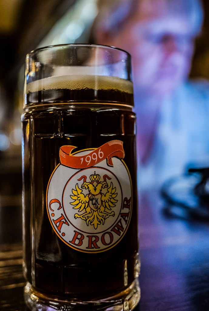 A Dark Beer Taster from Brew Pub - CK Browar (Krakow) (High ISO) (Fuji X70 28mm f2.8 Compact) (1 of 1)