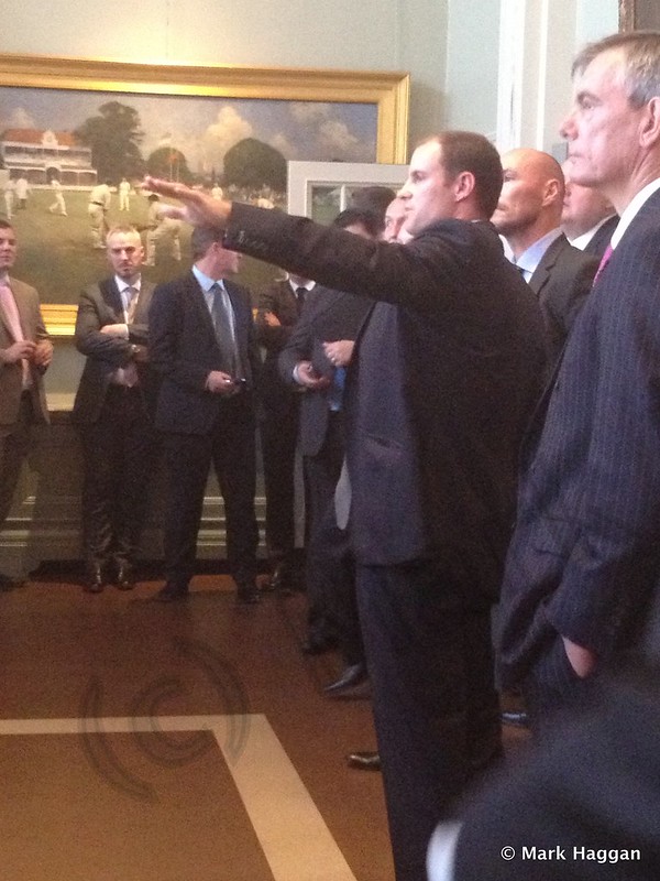 Andrew Strauss in The Long Room at Lord's