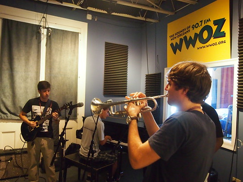 NOCCA comes to WWOZ for Cuttin' Class!  Eddie Leiva on guitar, Eliot Guerin on piano, and John Michael Bradford on trumpet.