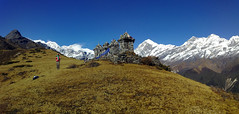 Stupas in the mountains