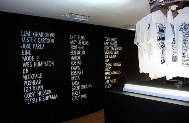 Painted text at the Stussy Store in SOHO, New York