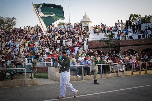 Wagah Border closing ceremony, Pakistan side