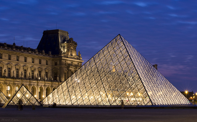 Louvre Pyramid at Night