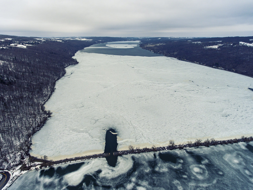 Frozen Otisco Lake